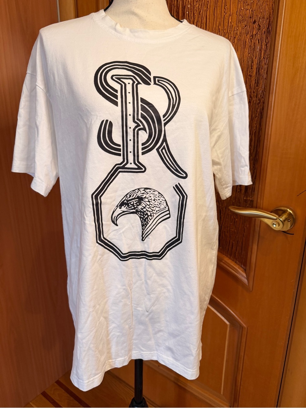 Stefano Ricci men’s White Short-Sleeve Tee with Black Graphic